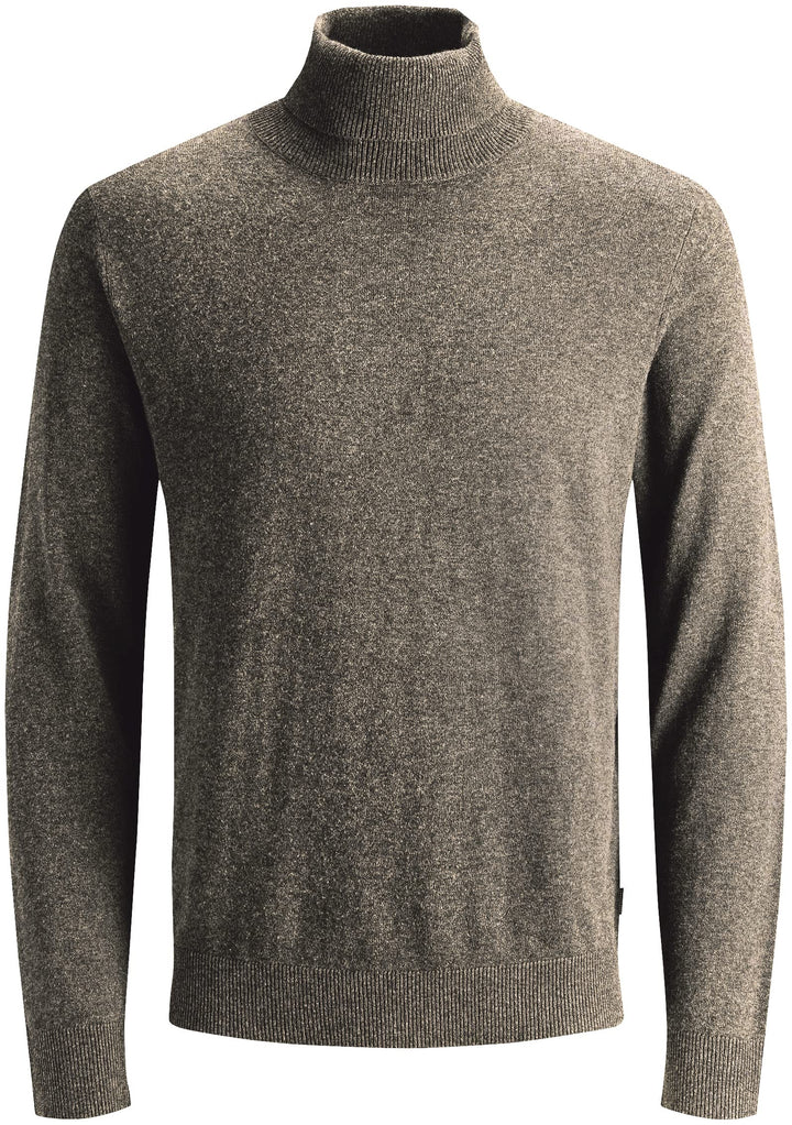 JACK &amp; JONES Emil Knit Roll Neck Jumper L Beige (Crockery/Twisted With Mulch), L Beige (Crockery/Twi