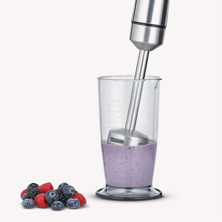 SEVERIN Stabmixer zum Pürieren und Zerkleinern, Mixstab mit 4-Klingen-Edelstahlmesser, abnehmbarer P