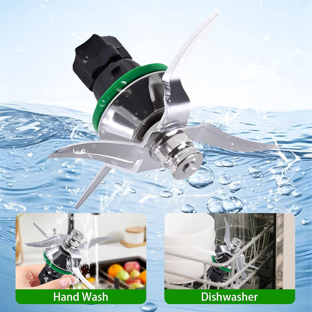Mixermesser für Vorwerk Thermomix TM5 TM6, Edelstahl Thermomix TM5 TM6 Ersatzmesser mit Dichtring