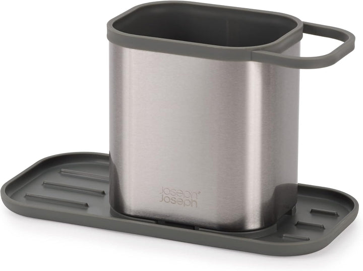 Joseph Joseph Duo Spültischablage Arbeitsplatte Caddy Organizer, Schwammhalter, Edelstahl, Stahl