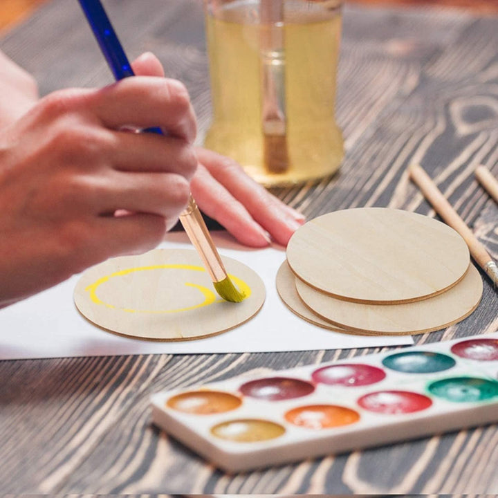 Artificer 6mm Dicke Runde Holzscheiben zum Basteln (26 Stk) 15cm, Sperrholz Blanko Holzplatte Rund 1