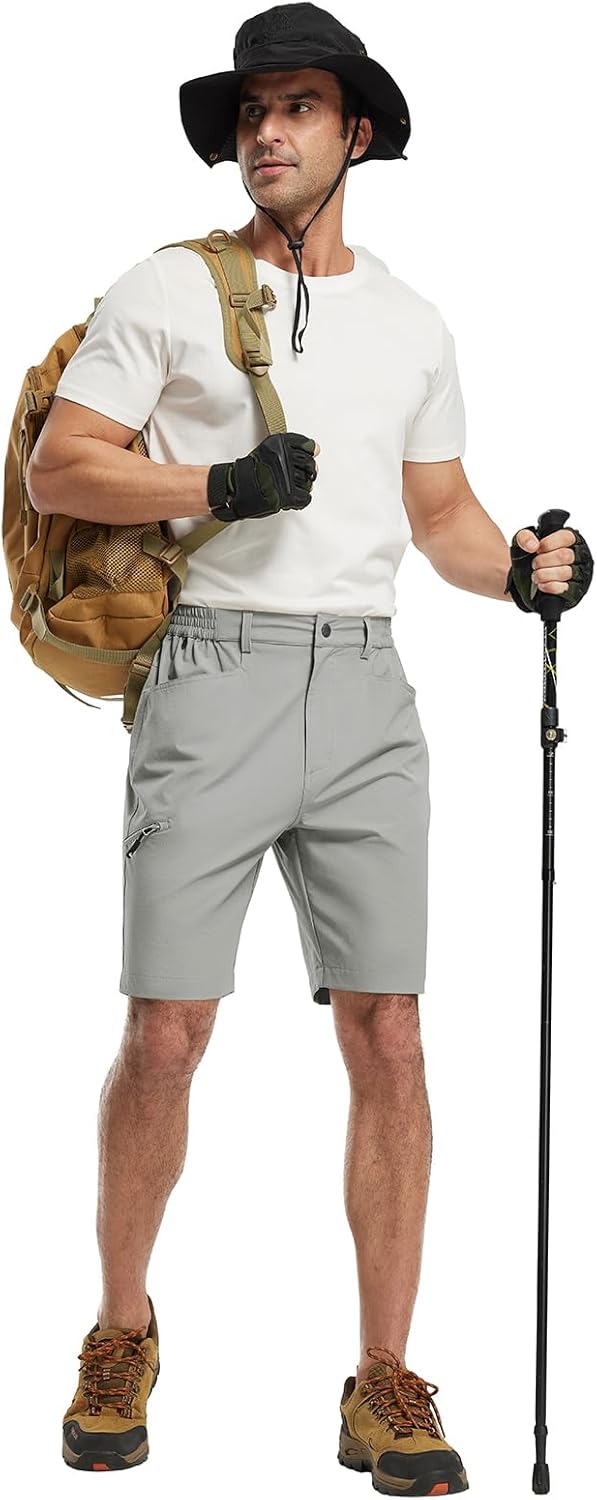Kurze Hosen Herren Wanderhose Cargo Shorts Wasserabweisend Leichte Atmungsaktiv Outdoorhose Sommer S