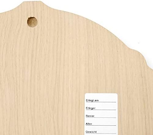 GTK Angebot 3 Stück Keilerschilder geschnitzt Eiche hell AF 17,5 cm mit 3 Stück Eichenlaub Deckblatt