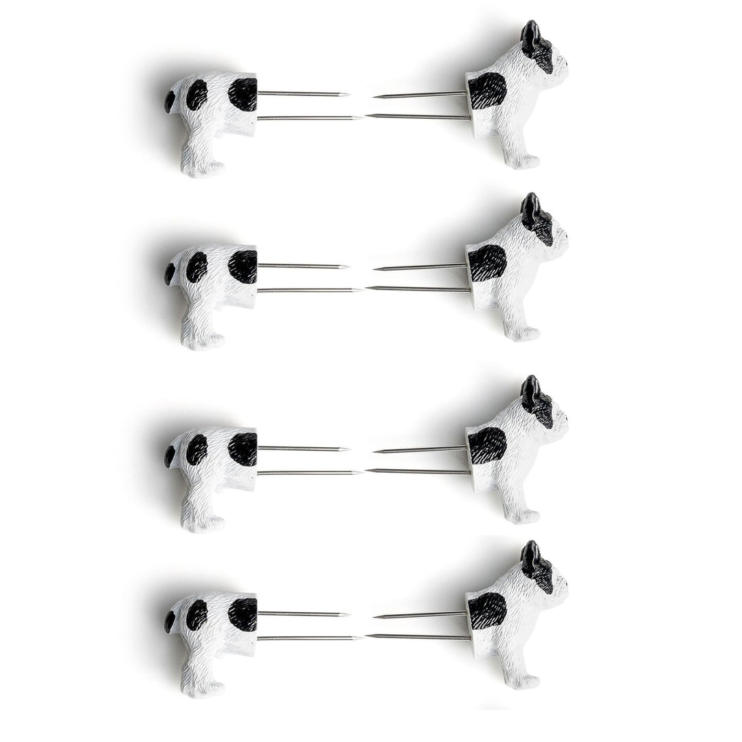 Outset 66617 Frenchie Maishalter, Edelstahl, Schwarz/Weiss 1” x 2.25” x 1.75” Schwarz / Weiss, 1” x