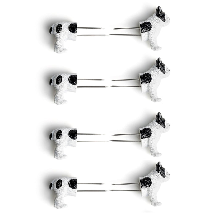 Outset 66617 Frenchie Maishalter, Edelstahl, Schwarz/Weiss 1” x 2.25” x 1.75” Schwarz / Weiss, 1” x