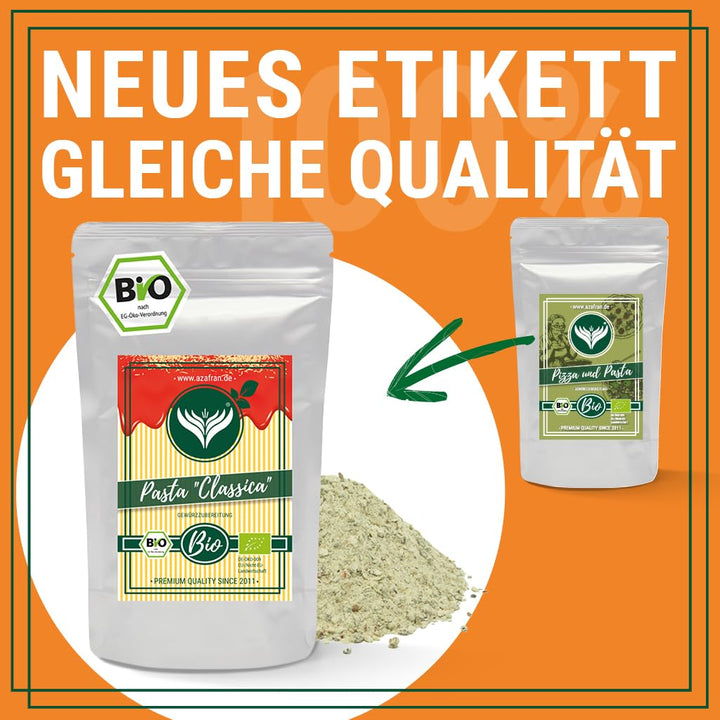 Azafran BIO Pasta Classica - Spaghetti, Nudel (Pasta) oder Pizza Gewürz/Würzmischung 1kg 1 kg (1er P