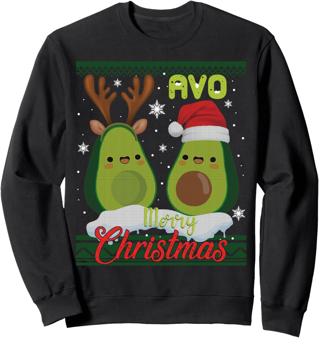 Avo Merry Christmas Avocados Lustig Vegan Xmas Ugly Sweater Sweatshirt