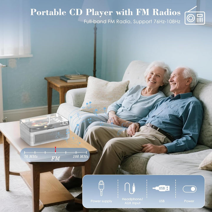 CD Player Tragbar Bluetooth: Kegaudio Radio mit CD-Player Tragbarer mit Lautsprecher Fernbedienung U