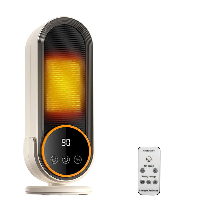 Journeyside 1200W Heizlüfter PTC, Keramikheizung Heizlüfter mit 2 Temperatureinstellungen, 30/60/90