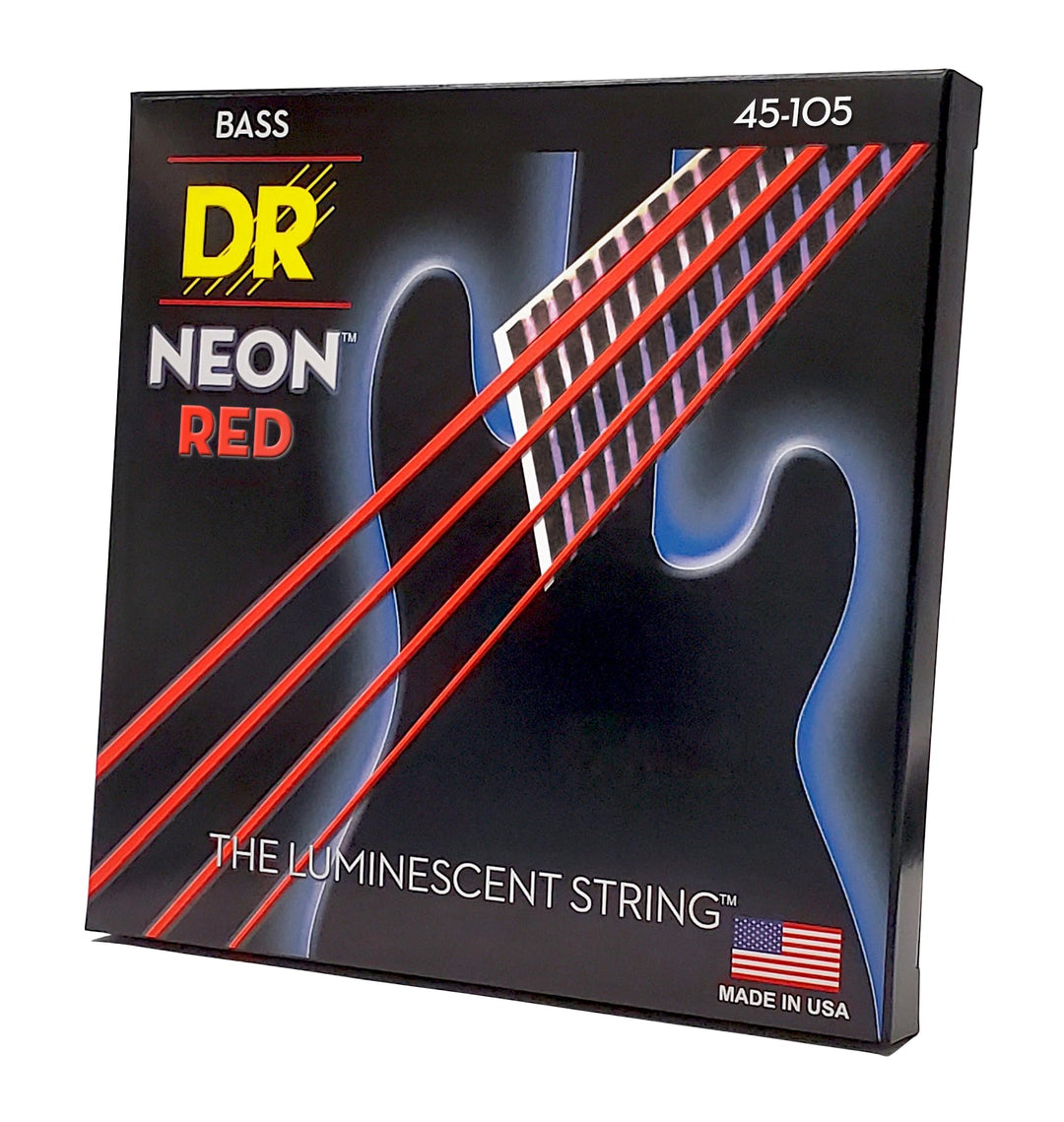 DR NRB-45 Neon Rot Bass Saiten für 5-saitiger Bass