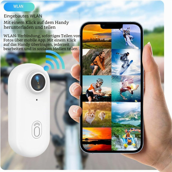 Winnes Mini Action Cam WiFi Sport Zoll Kamera HD 1080P Weitwinkel 120° IP68 Wasserdicht 30 Meter Vid