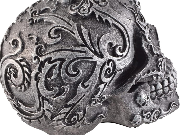 VOGLER Joh. Vogler GmbH Gothik Skull schwarzer Schädel mit silbernen Symbolen verziert
