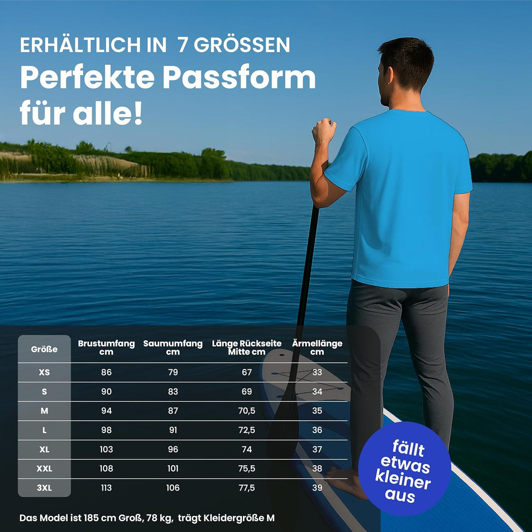 iQ-UV Shirt Herren Slim Fit – UV-Schutz Rashguard für Wassersport – Schwimmshirt für Herren aus recy