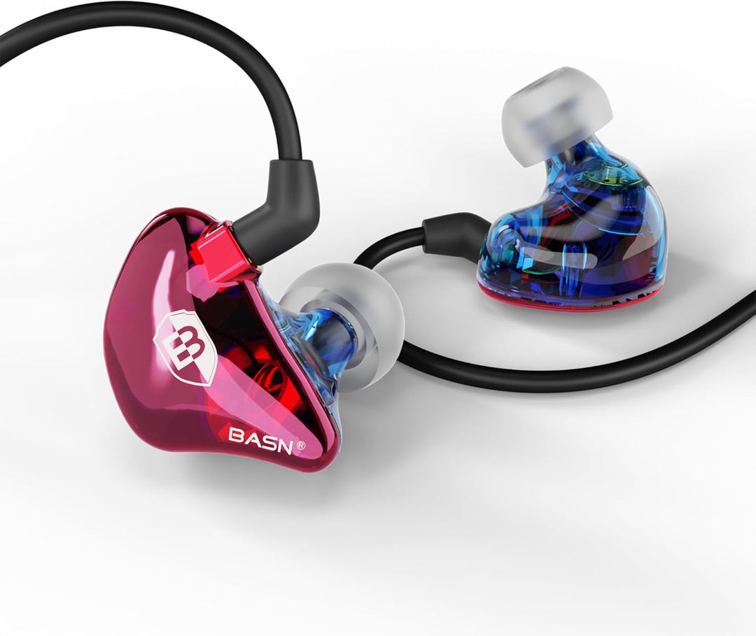 BASN Bsinger In-Ear-Monitore Geräuschisolierende Kopfhörer, Dual-dynamische Treiber High Definition
