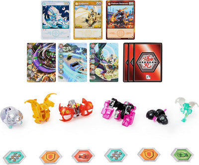 BAKUGAN 'Evolutions' Battle Strike 6er Pack mit 1 Platinum Ball (Pyrus Sectanoid), 2 Basic Balls (Au