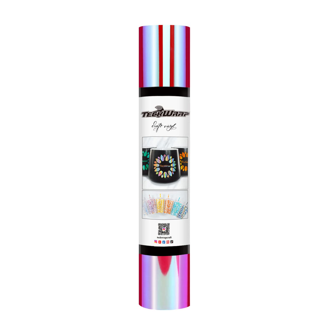 TECKWRAP Opal Craft Vinyl, selbstklebend, 0,3 m x 1,5 m, Fierce Red, Fierce Red