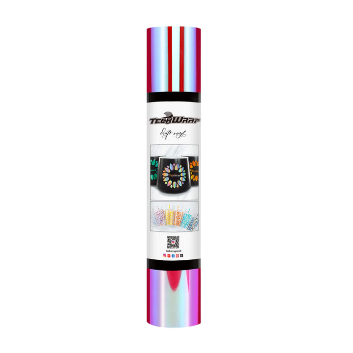 TECKWRAP Opal Craft Vinyl, selbstklebend, 0,3 m x 1,5 m, Fierce Red, Fierce Red