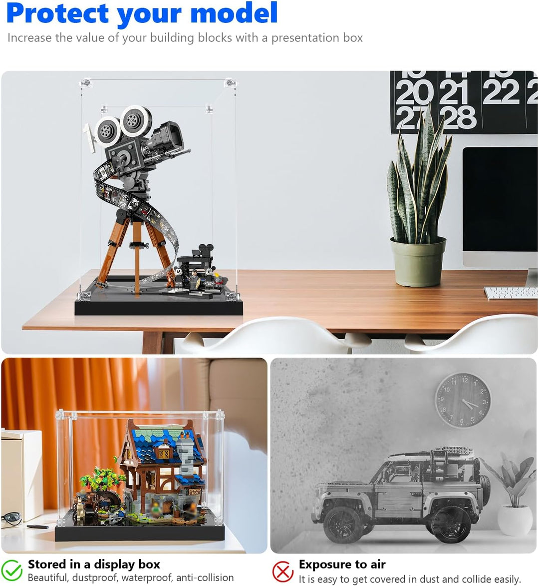icuanuty Acryl Vitrine für Lego 43230 Tribute to Walt Disney 100. Jubiläumsset für Erwachsene mit Mi