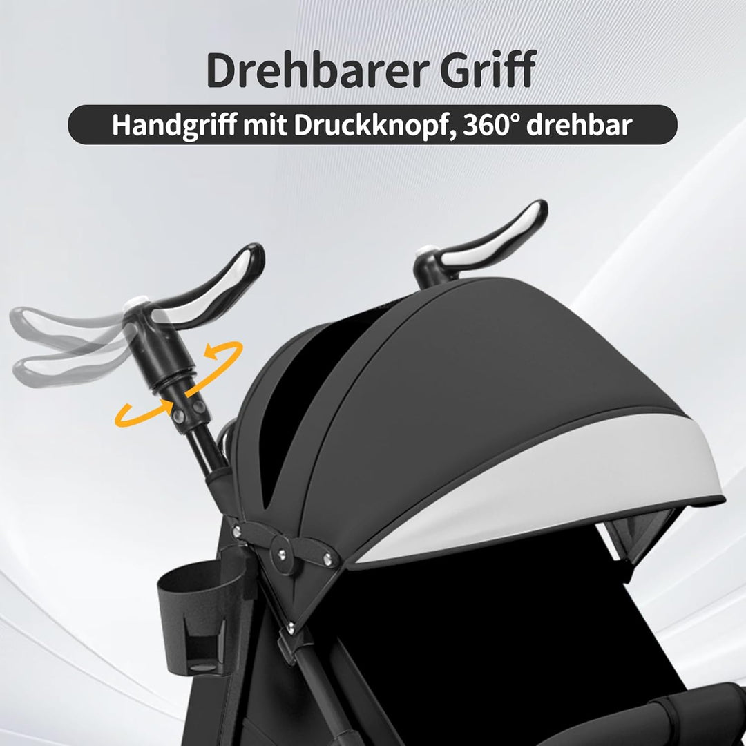 Kinderwagen mit Verstellbarer Rückenlehne, 6 Monate bis 4 Jahre, Faltbar, Liegebuggy, Verstellbarer