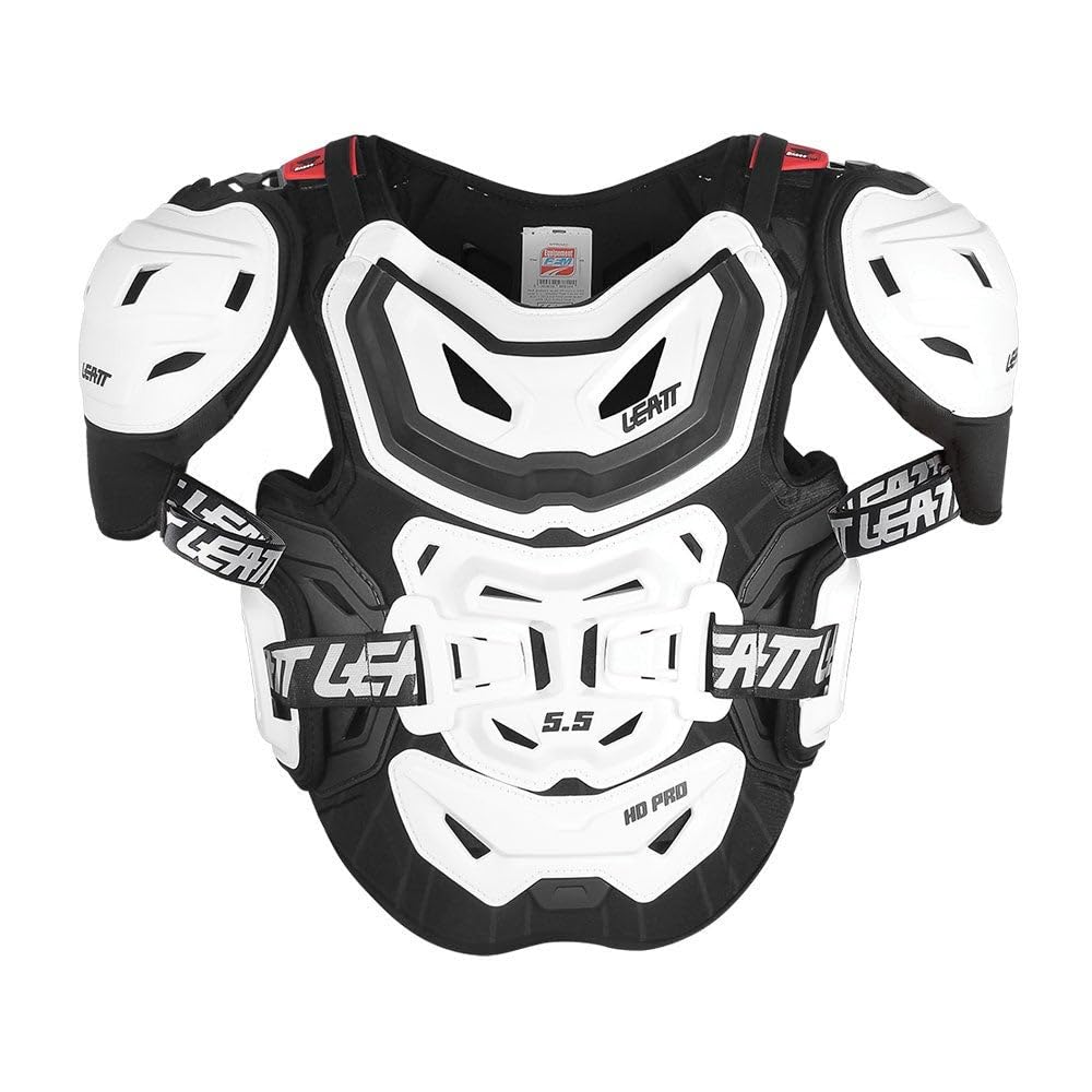 Leatt 5.5 Pro HD, Motorrad-Brustschutz, Unisex, Erwachsene, Unisex S-XL Weiss, S-XL Weiss