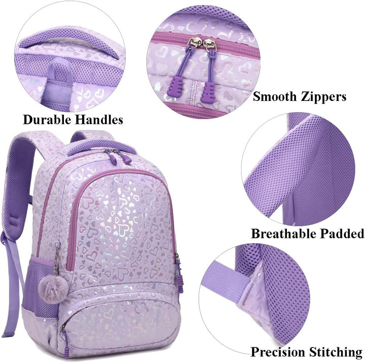 Kimwadalh Schulrucksack Mädchen Plüsch Rucksack Lieblich Kinderrucksack Schulranzen für Mädchen Leic