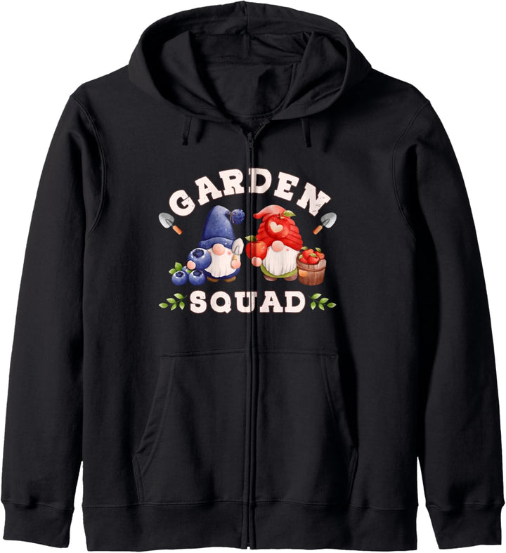 Gartenzwerge, Wichtel mit Heidelbeeren und Äpfel Kapuzenjacke