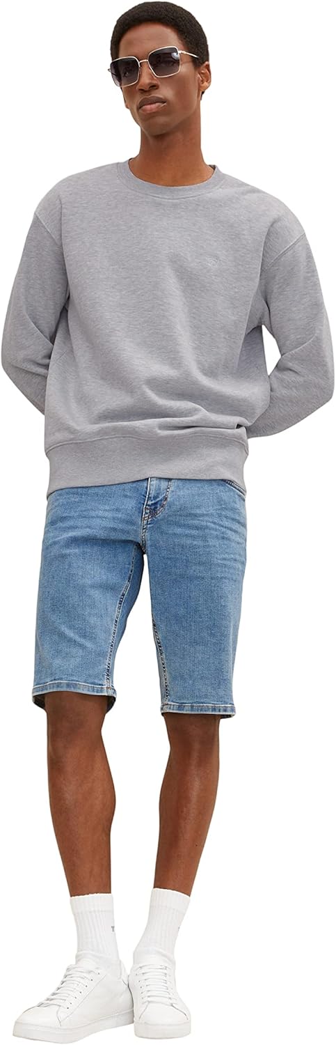 TOM TAILOR Herren Bermuda Jeans Shorts 30 10112 - Clean Light Stone Blue Denim, 30 10112 - Clean Lig