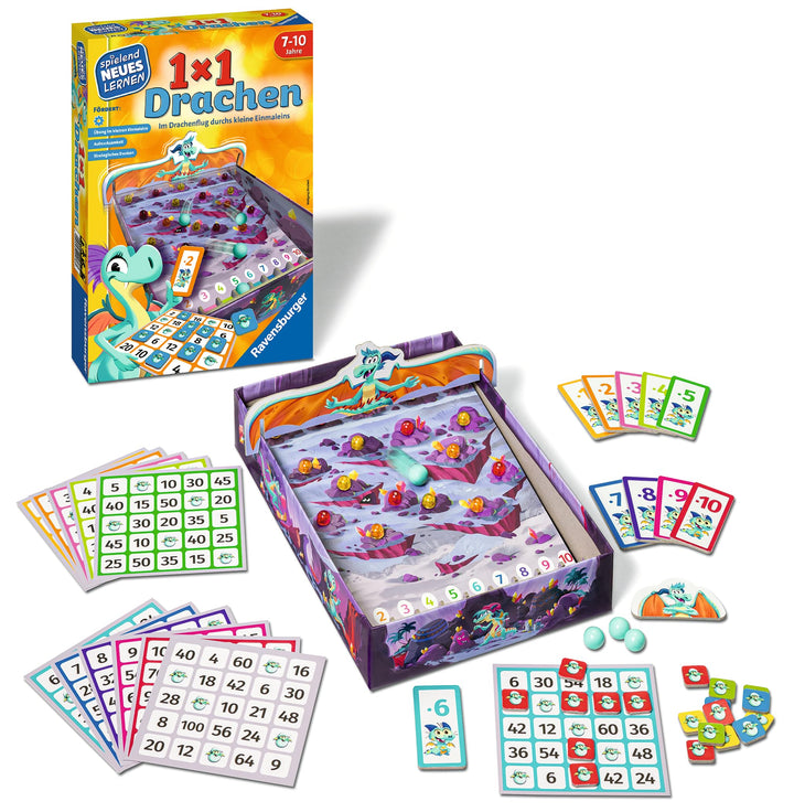 Ravensburger 24976-1x1 Drachen - Lernspiel für Kinder, Rechenspiel für Kinder von 7-10 Jahren, für 2