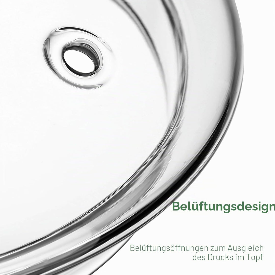 Yardwe Auflaufform Klarer Glas Topf Glaspan Hitzebest?ndige Glaskochtopf Suppentopf Für Küchenrestau