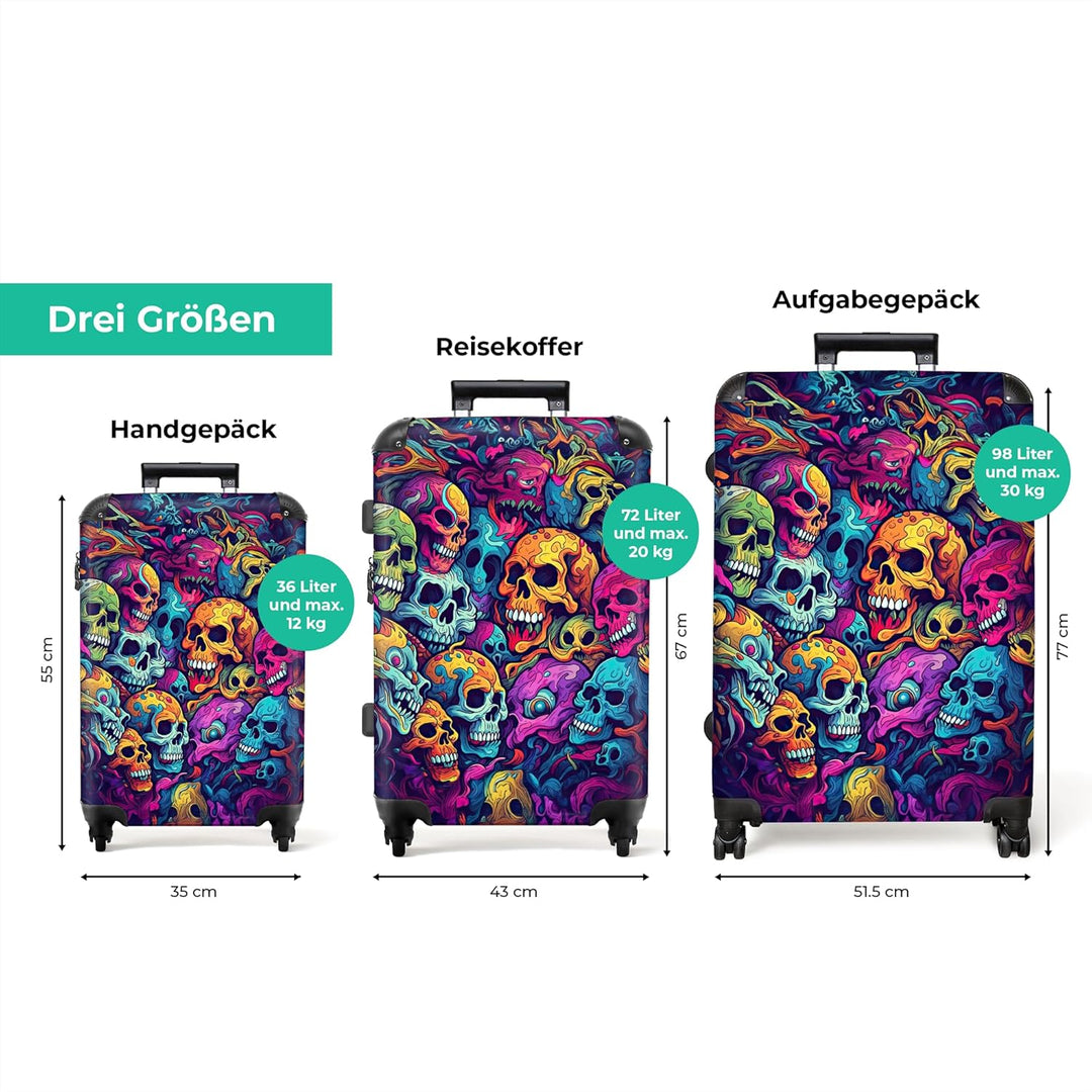 Koffer XL Gross 77x51.5x28 cm Reisekoffer mit Rollen Leicht Trolley grosser Hartschalenkoffer Rollko
