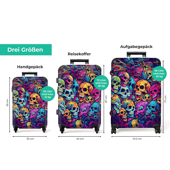 Koffer XL Gross 77x51.5x28 cm Reisekoffer mit Rollen Leicht Trolley grosser Hartschalenkoffer Rollko