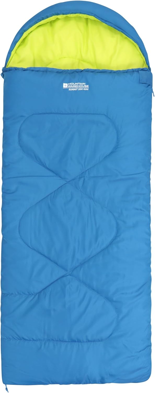 Mountain Warehouse Summit Rechteckiger Minischlafsack - Leichter Kinderschlafsack, Innentasche in Br