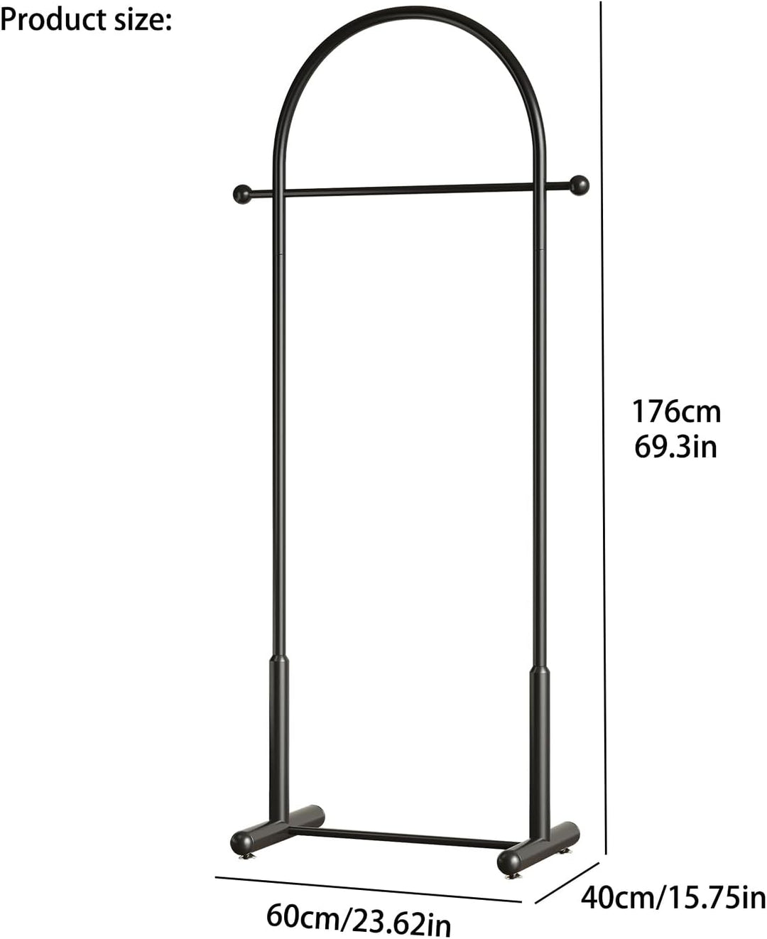 Schwerlast-Kleiderständer aus Metall – Bogenförmige platzsparende Garderobe für Kleidung & Accessoir