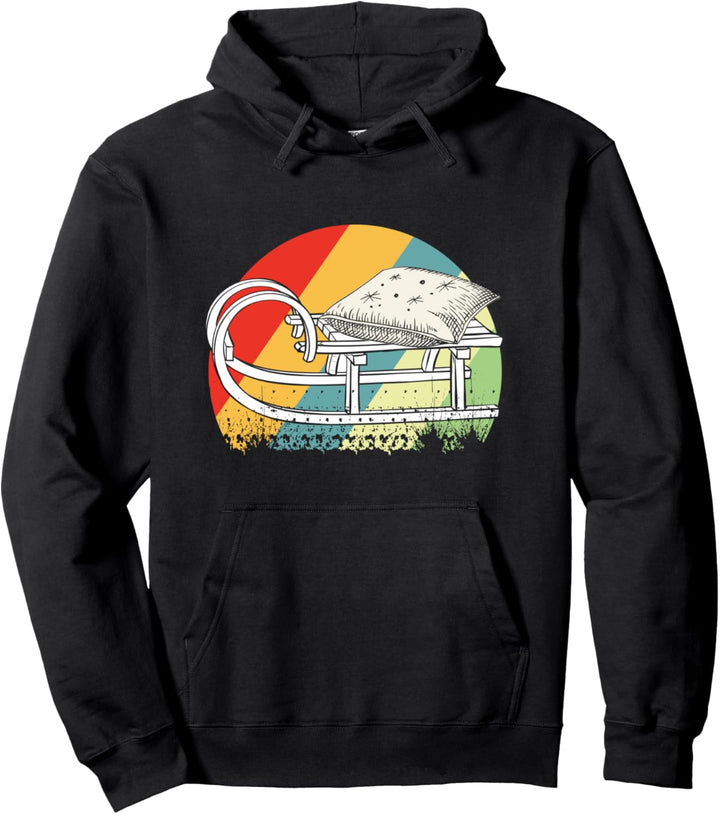 Schlitten - Schlittenfahren Retro Rodeln Geschenk Pullover Hoodie