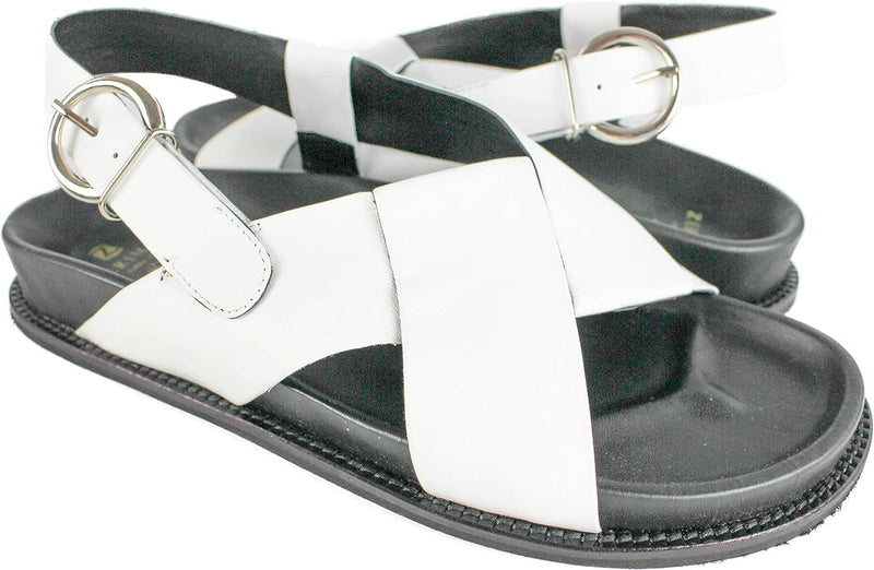 Zerimar Leder Wandersandalen mit Klettverschluss | Leder Wandersandalen | Sommersport Sandalen | Wan