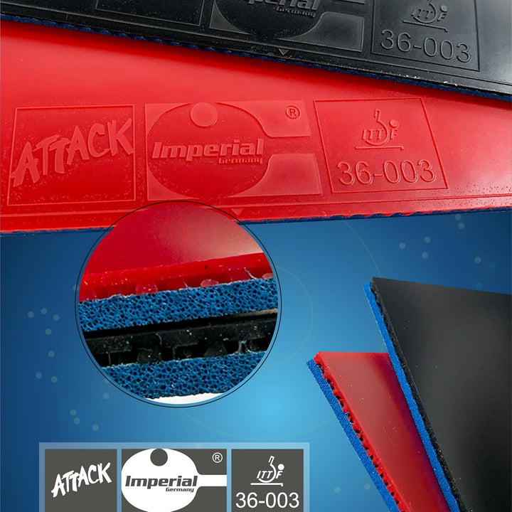 Imperial Attack | Tischtennisbelag | Noppen innen | Offensiv | Wettkampf &amp; Training | ITTF Zulassung