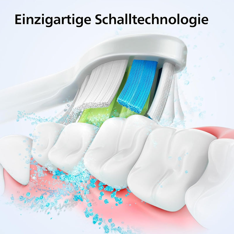 Philips Sonicare 4100 – elektrische Philips Sonicare Zahnbürste für Erwachsene mit 1 x Philips W2 Op