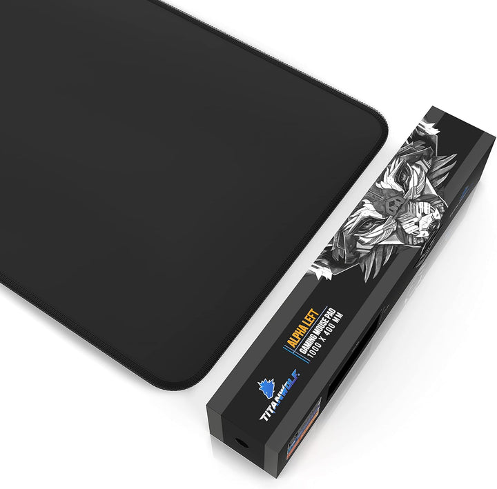 TITANWOLF - Übergrösse Mauspad Gaming 1000x400mm - XXXL Mousepad gross mit Motiv - Tischunterlage La