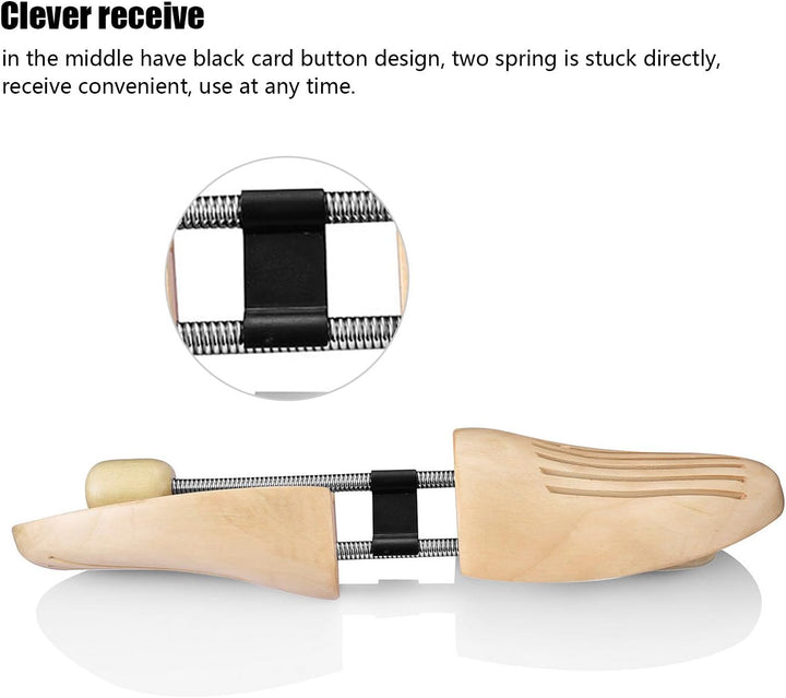 logei® 1 Paar Hochqualitativer Holz Spiralfeder Schuhspanner Schuhdehner Schuhweiter Herren (5 Paar