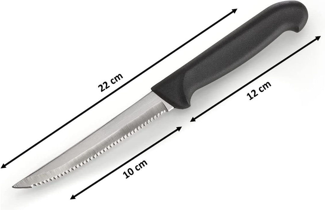 Buddy's Blades - Steakmesser, 6er Set, Messerset, Gemüsemesser, Brötchenmesser Küchenmesser, Ergonom