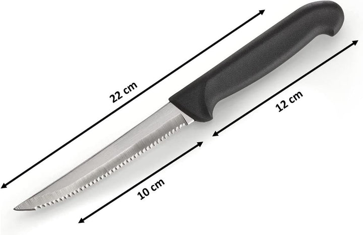 Buddy's Blades - Steakmesser, 6er Set, Messerset, Gemüsemesser, Brötchenmesser Küchenmesser, Ergonom