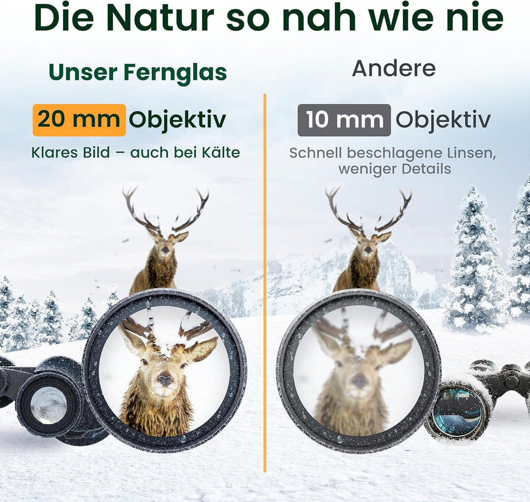 Fernglas – 20x50, Outdoor Fernglas wasserdicht für Erwachsene & Kids