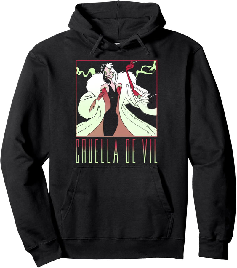 Disney 101 Dalmatians Cruella De Vil Portrait Box Up Pullover Hoodie