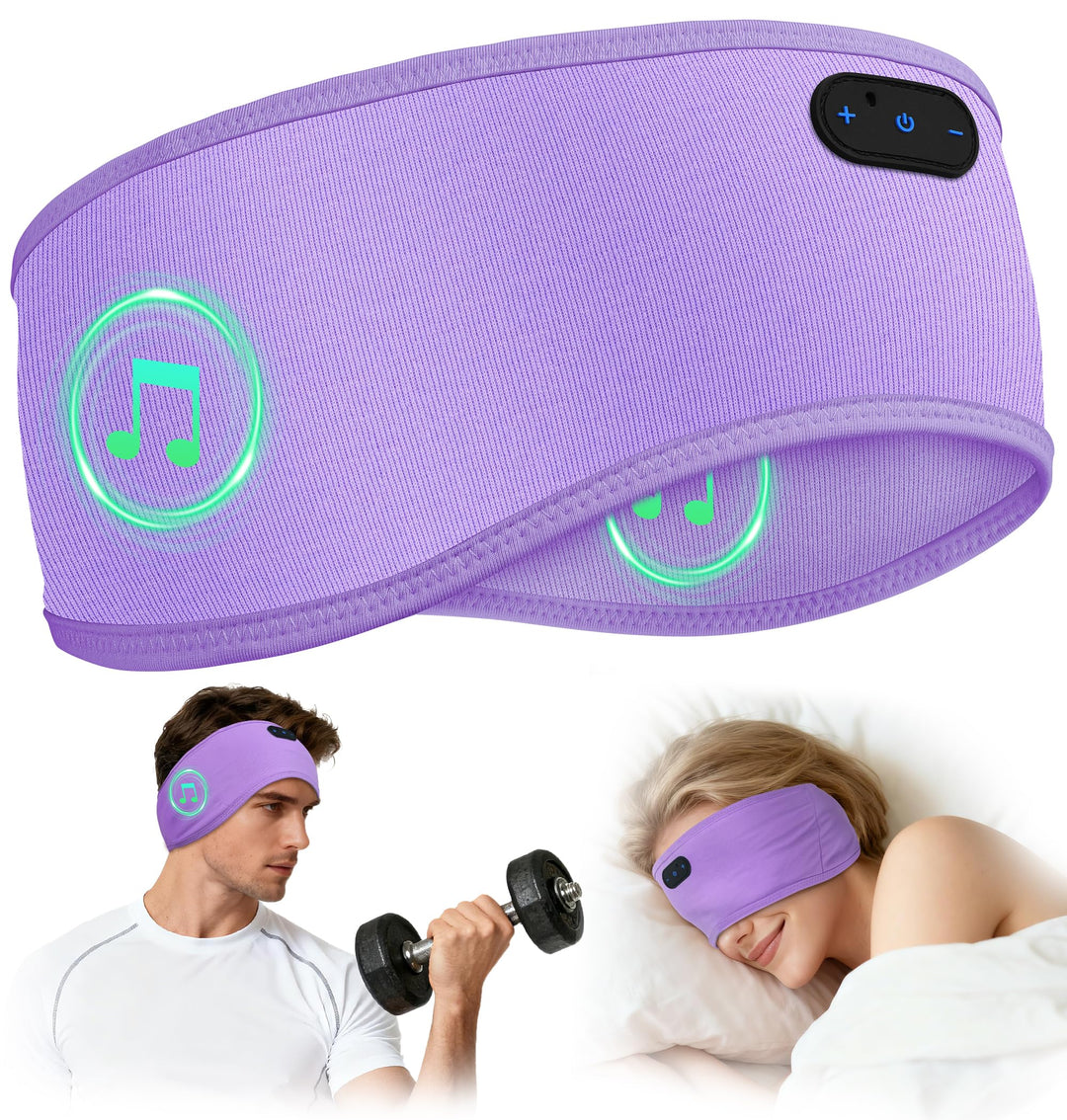 MUSICOZY Schlafkopfhörer Stirnband Bluetooth,Verbessert Kopfhörer Stirnband aus hautfreundlicher Bam
