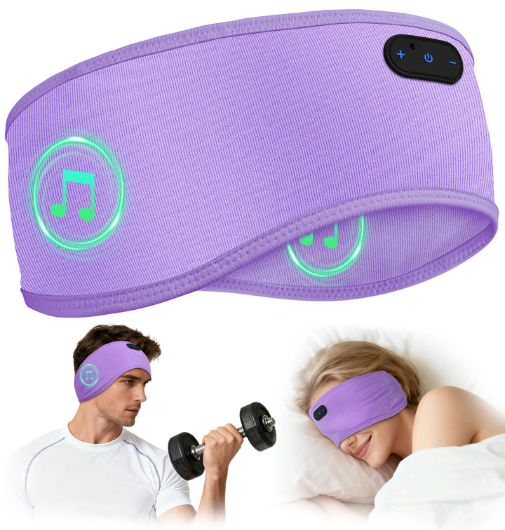MUSICOZY Schlafkopfhörer Stirnband Bluetooth,Verbessert Kopfhörer Stirnband aus hautfreundlicher Bam
