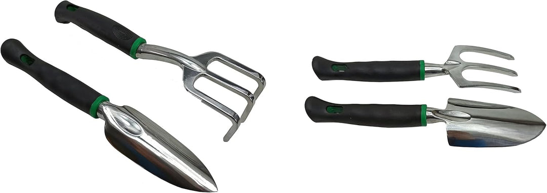 Gartenwerkzeug Pflanzset Gartengeräte Set aus Edelstahl Handrechen Handkelle Pfanzkelle Gartenhacke