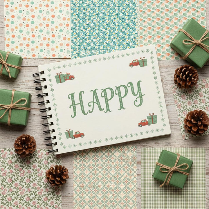 Scrapbook Papier Blumen Muster Doppelseitiges Bastelpapier, 30,5x30,5 cm/12x12 in Frühling Motivpapi