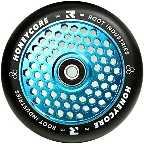 Root Industrie Air Honeycore 110mm Stunt-Scooter Rolle + Fantic26 Sticker (Sky Blue/Pu Schwarz) Sky