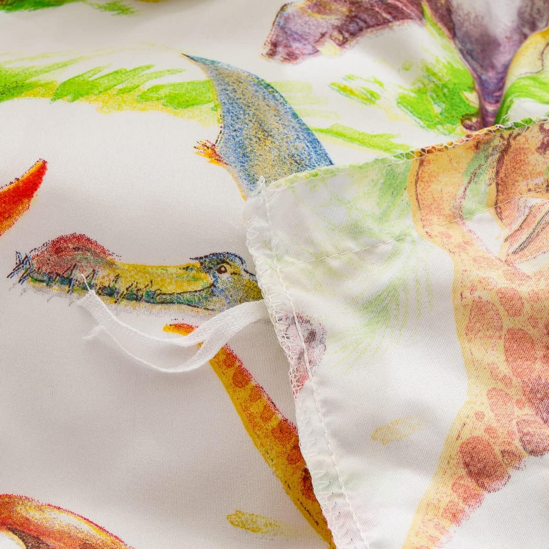 Bettwäsche-Set für Kinder, Cartoon-Dino, 200 x 200 cm, Dinosaurier-Jungen, Bettbezug für Mädchen, Ki