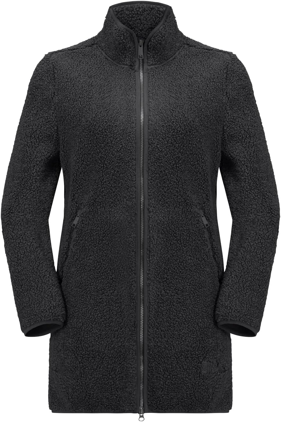 Jack Wolfskin Damen High Curl Coat W Fleece-Jacke XS Schwarz, XS Schwarz
